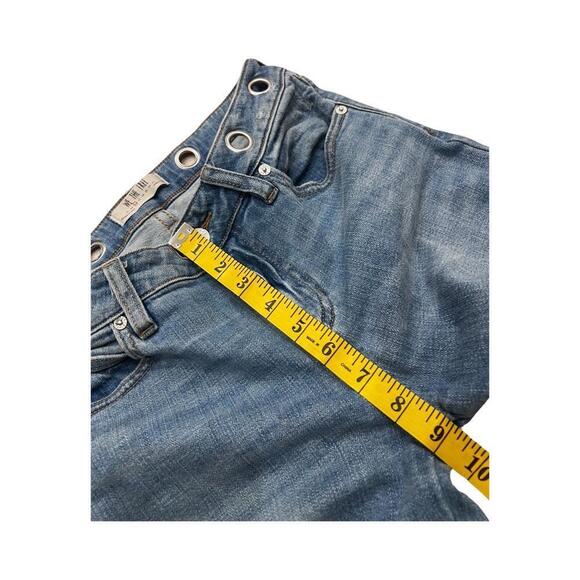 Free People Vintage Silver Rivet Jeans Ruff cut hem size 26 - Picture 7 of 11